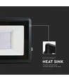 30W LED lyskaster, Samsung LED chip - IP65, kald hvit, sort, innebygd koblingsboks, utendørs