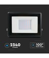 30W LED lyskaster, Samsung LED chip - IP65, kald hvit, sort, innebygd koblingsboks, utendørs