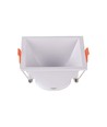 GU10 innfellingsspot - Firkantet, hvit, IP20, hull: 83x83mm, uten lyskilde