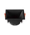 GU10 innfellingsspot - Sort, kvadratisk, PC plast, IP20, Hull: 83x83 mm, Mål: 93x93 mm