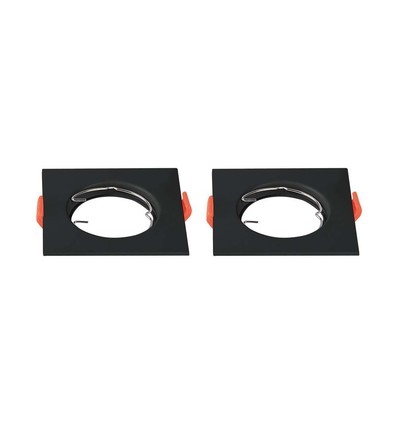 2 stk. GU10/MR16 downlight, uten lyskilde, sort, hull: Ø6,1cm mål: 8,1x8,1cm