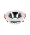 GU10 innfellingsspot - Hvit med krom, rund, Ø8,5 cm, hull: Ø7,2 cm, uten lyskilde