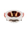 GU10 innfellingsspot - Rund, hvit med rose gold reflektor, IP20, hull: Ø7,2 cm, mål: Ø8,5 cm
