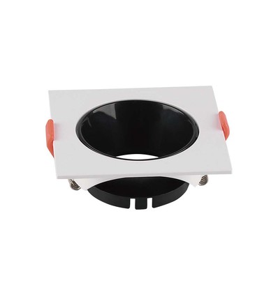 GU10/MR16 Downlight med sort reflektor - Uten lyskilde, Sort, Hull: Ø7,2 cm, Mål: 8,5x8,5 cm
