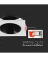 GU10/MR16 Downlight med sort reflektor - Uten lyskilde, Sort, Hull: Ø7,2 cm, Mål: 8,5x8,5 cm