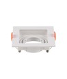 GU10 innbyggingsspot - Firkantet, hvit, 102x102 mm, hull: 95x95 mm, IP20, uten lyskilde
