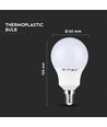 E14 8,5W LED pære - A60, Samsung LED chip, 806lm, erstatter 60W