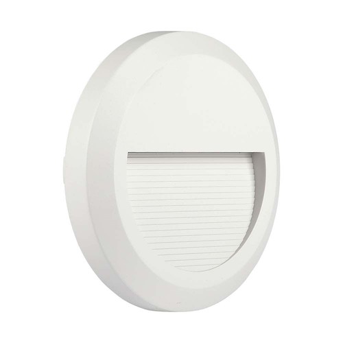 2W rund LED trappespots - Hvit, 4000K, IP65, innendørs og utendørs