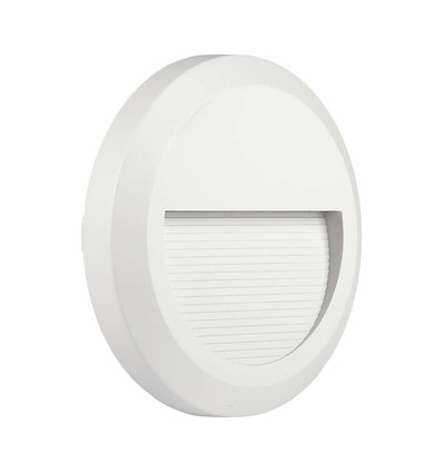 2W rund LED trappespots - Hvit, 4000K, IP65, innendørs og utendørs