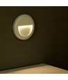 2W rund LED trappespots - Hvit, 4000K, IP65, innendørs og utendørs