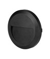 2W LED vegglampe til trapper - Rund, sort, 4000K, 80lm, Ø15cm, inne / ute