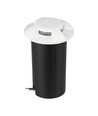 1W LED nedgravningsspot / trappelys, 12V - IP67, 3000K, Ø60mm, sort, hull: Ø4,3cm