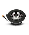 20W Samsung LED innfellingspanel - 1600lm, Ø16cm, sort kant, varm hvit, 5 års garanti