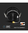 20W Samsung LED innfellingspanel - 1600lm, Ø16cm, sort kant, varm hvit, 5 års garanti