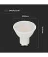 4,5W GU10 Spotlys - Glatt Plast, Samsung Chip, 6500K, 110D