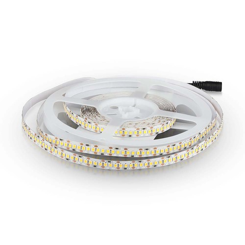 5m 17W/m LED strip, 204 LED pr. meter - 12V, IP20, 6500K, 120 grader, SMD2835
