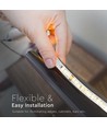 5m 8W/m RGB+3000K LED strip - 12V, IP20, 60 LED pr. meter