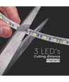 5m 8W/m sprutsikker LED-strip - 24V, IP65, 120 LED per meter