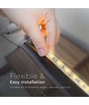 5m 8W/m sprutsikker LED-strip - 24V, IP65, 120 LED per meter