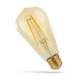 E27 5W LED-pære - ST58, filament, ravfarget glass, ekstra varm