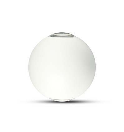 4W hvit LED vegglampe - IP65, 4000K, rund, utendørs/innendørs, inkl. lyskilde