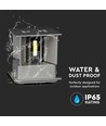 11W LED vegglampe - Bridgelux chip, 3000K, grå, firkantet, aluminium, IP65