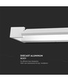 18W rektangulær LED vegglampe - 360° roterbar, 4000K, IP44, 60cm, inkl. lyskilde