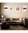 5W LED vegglampe, IP65 - Sort, 630lm, varm hvit, opp/ned lys, utendørs/innendørs