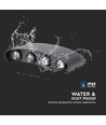 7W LED vegglampe, sort - IP65, 3000K, dobbelt lysstråle, utendørs