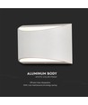 10W LED vegglampe med opp/ned lys - Bridgelux chip, IP54, hvit, 4000K