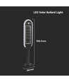 5W LED hagelampe med solcelle og sensor - IP65, 70cm høyde, spyd/fot, 4000K, sort/hvit, 360 grader lysutbytte