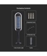 5W Solara LED hagelampe med sensor - Solcelle, IP65, 400lm, sort/hvit, inkl. spyd og batteri