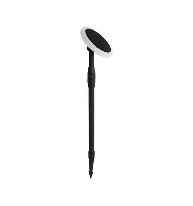 2 stk. 3W LED solcelle hagelampe - IP65, 2-i-1 spyd eller fot, høydejusterbar 42-80cm, sort/hvit, inkl. batteri