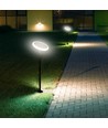 2 stk. 3W LED solcelle hagelampe - IP65, 2-i-1 spyd eller fot, høydejusterbar 42-80cm, sort/hvit, inkl. batteri