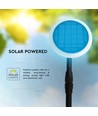 2 stk. 3W LED solcelle hagelampe - IP65, 2-i-1 spyd eller fot, høydejusterbar 42-80cm, sort/hvit, inkl. batteri