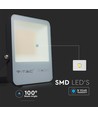 50W LED Lyskaster - 6400K Svart Hus, Grått Glass, 185lm/W