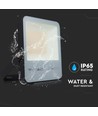 50W LED Lyskaster - 6400K Svart Hus, Grått Glass, 185lm/W