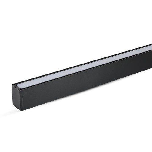 120cm 40W LED lysskinne med Samsung chip - 3400lm, dimbar, sølv/sort aluminium, 3000K