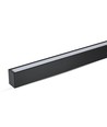 120cm 40W LED lysskinne med Samsung chip - 3400lm, dimbar, sølv/sort aluminium, 6400K
