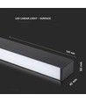 120cm 40W LED lysskinne med Samsung chip - 3400lm, dimbar, sølv/sort aluminium, 6400K