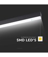 120cm 40W LED lysskinne med Samsung chip - 3400lm, dimbar, sølv/sort aluminium, 6400K