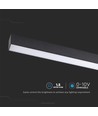 120cm 40W LED lysskinne med Samsung chip - 3400lm, dimbar, sølv/sort aluminium, 6400K