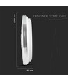 40W LED designer taklampe - 4000lm, 3-i-1 CCT, dimbar med fjernkontroll, Ø39,5cm, Wave cover