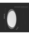 40W Designer Dome LED taklampe - Ø40cm, CCT fargeskift, dimbar, stjernehimmeleffekt, inkl. fjernkontroll