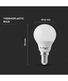 6 stk. E14 4,5W LED kronepære - P45, 4000K, 470lm, 6-pakning