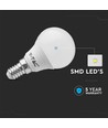 6 stk. E14 4,5W LED kronepære - P45, 4000K, 470lm, 6-pakning