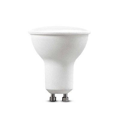 4,5W GU10 Spotlight - Hvit Plast, Melkeaktig Deksel, 6500K, 110D, 6 stk/pakke