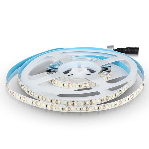 5m 12W/m LED strip, Samsung LED chip - 12V, 120 LED pr. meter, IP20, 10mm bredde