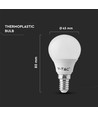 3 stk. E14 4,5W LED kronepære - P45, varm hvit, erstatter 40W