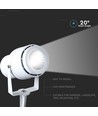 12W LED hagespot med spyd - IP65, 3000K, hvit, 20 grader, aluminium